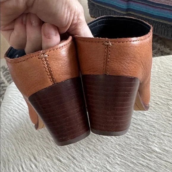 Dolce Vita Tan Leather Heeled Mules sz 9 EUC - Picture 4 of 8